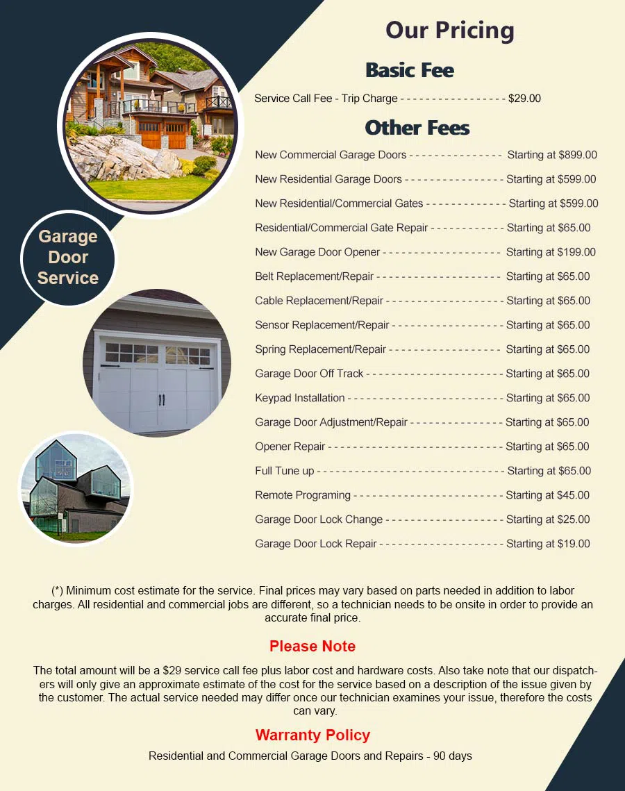 Garage Doors Store Repairs Fort Lauderdale, FL 954-637-6359